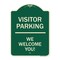 Signmission Reserved Parking Visitor Parking We Welcome You! Heavy-Gauge Aluminum Sign, 24" x 18", G-1824-23016 A-DES-G-1824-23016 - alternate 1